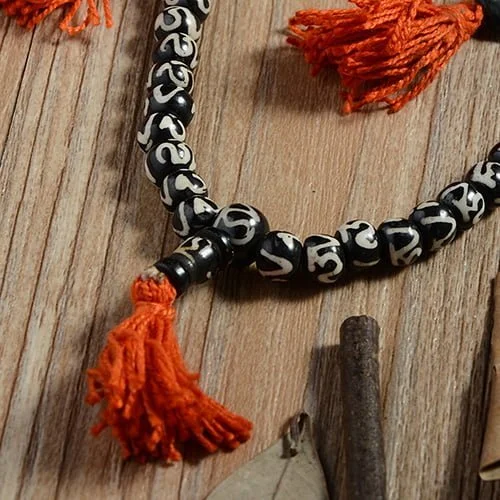 Tibet Kemik El Boyalı Kolye 108 - Görsel 2